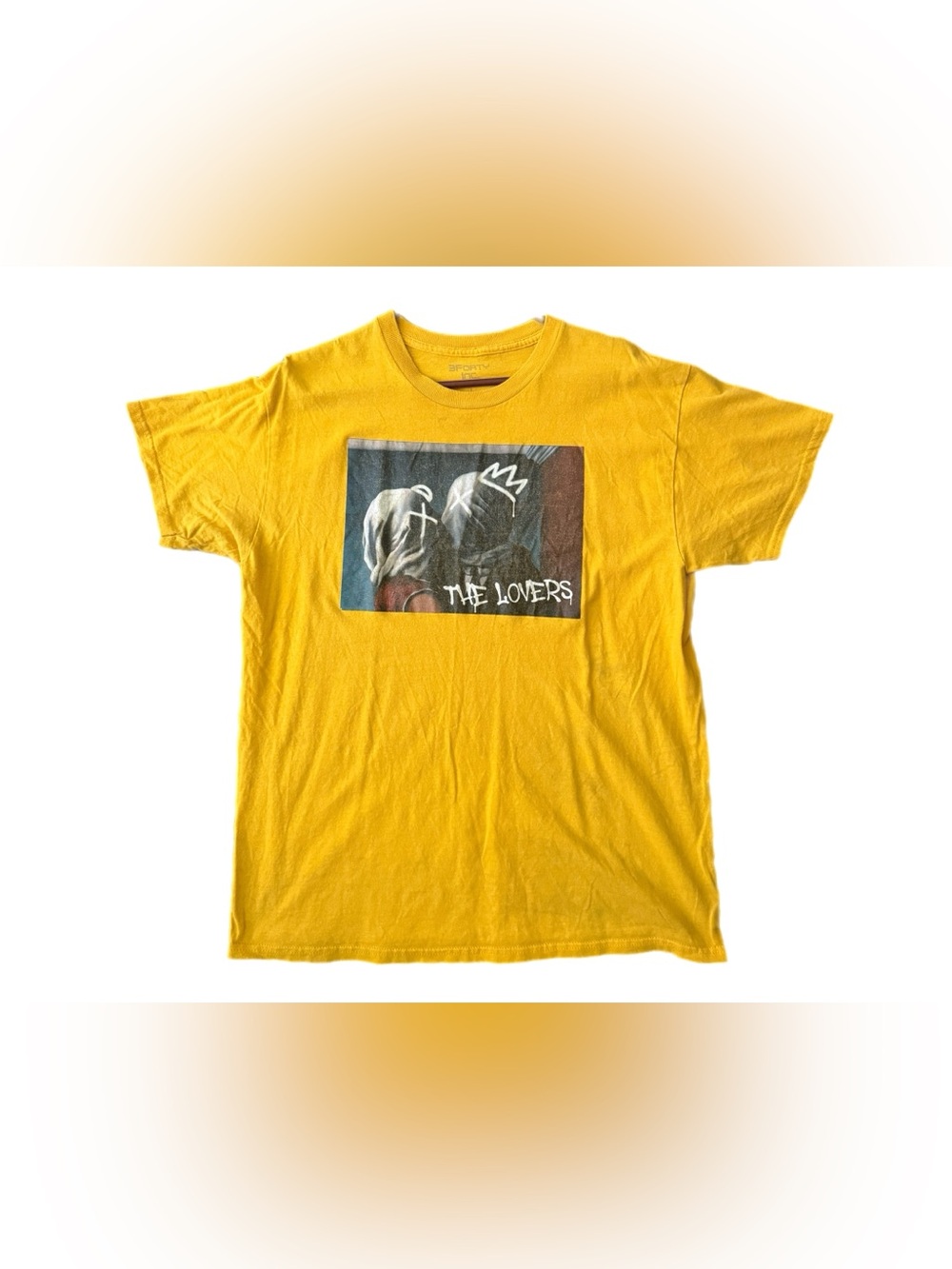 Yellow Graphic Tee featuring "The Lovers" Artwork
